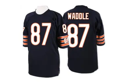 Men's Authentic Tom Waddle Chicago Bears Blue Team Color Throwback Jersey