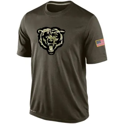 Men's Chicago Bears Olive Salute To Service KO Performance Dri-FIT T-Shirt