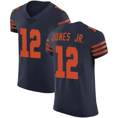Men's Elite Velus Jones Jr. Chicago Bears Navy Blue Alternate Vapor Untouchable Jersey