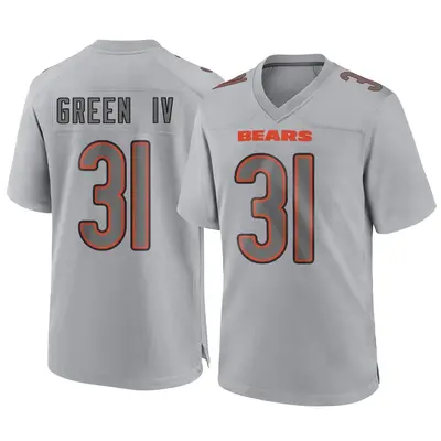Men's Game Allie Green IV Chicago Bears Gray Atmosphere Fashion Jersey