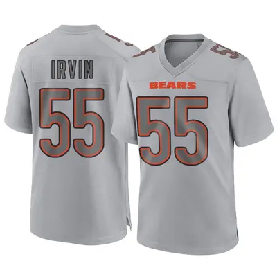 Men's Game Bruce Irvin Chicago Bears Gray Atmosphere Fashion Jersey