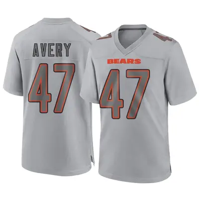 Men's Game C.J. Avery Chicago Bears Gray Atmosphere Fashion Jersey