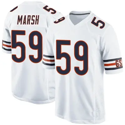 Men's Game Cassius Marsh Chicago Bears White Jersey
