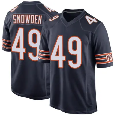 Men's Game Charles Snowden Chicago Bears Navy Team Color Jersey