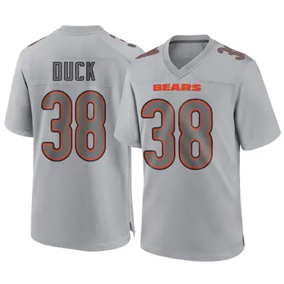 Men's Game Clifton Duck Chicago Bears Gray Atmosphere Fashion Jersey