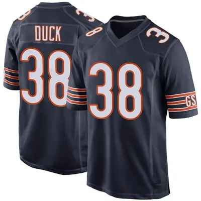Men's Game Clifton Duck Chicago Bears Navy Team Color Jersey