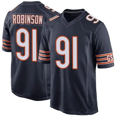 Men's Game Dominique Robinson Chicago Bears Navy Team Color Jersey