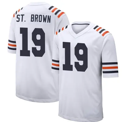 Men's Game Equanimeous St. Brown Chicago Bears White Alternate Classic Jersey