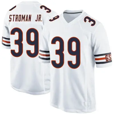 Men's Game Greg Stroman Jr. Chicago Bears White Jersey