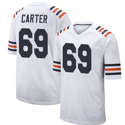 Men's Game Ja'Tyre Carter Chicago Bears White Alternate Classic Jersey