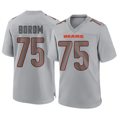 Men's Game Larry Borom Chicago Bears Gray Atmosphere Fashion Jersey