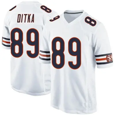 Men's Game Mike Ditka Chicago Bears White Jersey