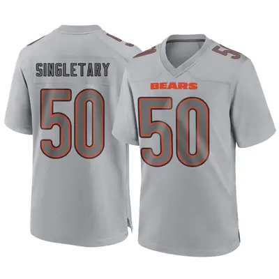 Men's Game Mike Singletary Chicago Bears Gray Atmosphere Fashion Jersey
