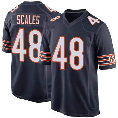 Men's Game Patrick Scales Chicago Bears Navy Team Color Jersey