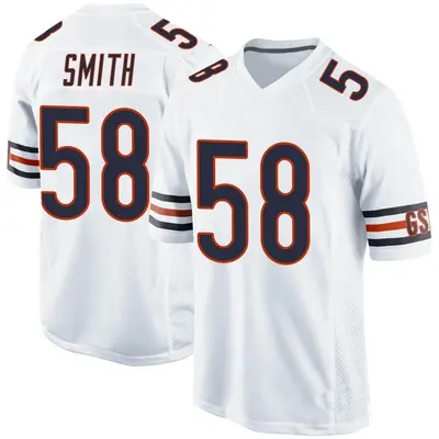Men's Game Roquan Smith Chicago Bears White Jersey