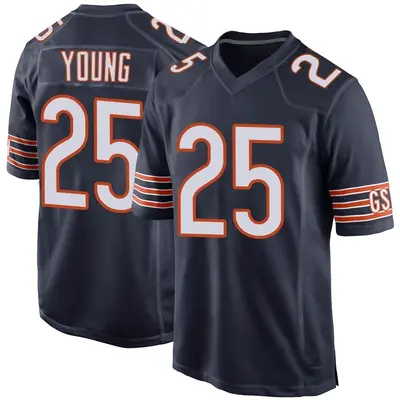 Men's Game Tavon Young Chicago Bears Navy Team Color Jersey