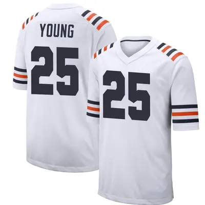 Men's Game Tavon Young Chicago Bears White Alternate Classic Jersey