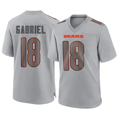 Men's Game Taylor Gabriel Chicago Bears Gray Atmosphere Fashion Jersey