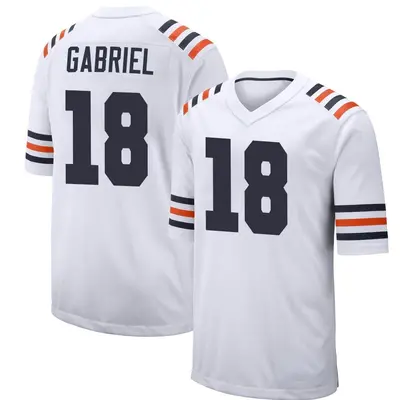 Men's Game Taylor Gabriel Chicago Bears White Alternate Classic Jersey