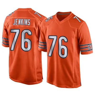 Men's Game Teven Jenkins Chicago Bears Orange Alternate Jersey