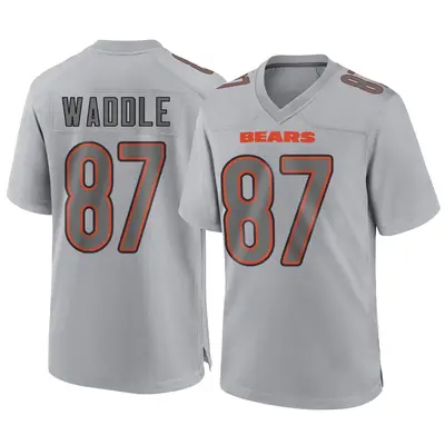 Men's Game Tom Waddle Chicago Bears Gray Atmosphere Fashion Jersey