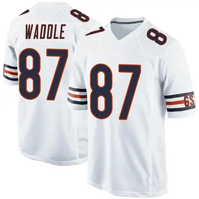Men's Game Tom Waddle Chicago Bears White Jersey