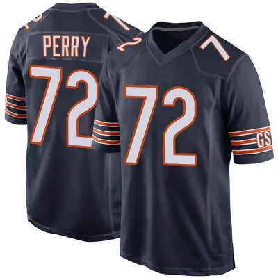 Men's Game William Perry Chicago Bears Navy Team Color Jersey