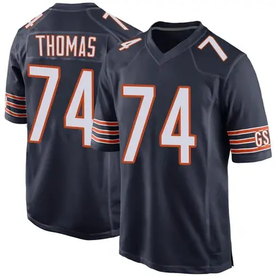 Men's Game Zachary Thomas Chicago Bears Navy Team Color Jersey
