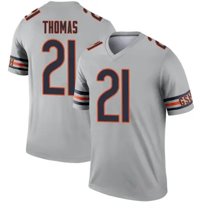 Men's Legend A.J. Thomas Chicago Bears Inverted Silver Jersey