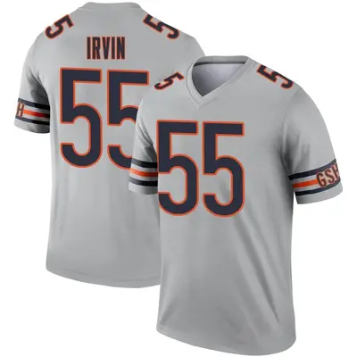 Men's Legend Bruce Irvin Chicago Bears Inverted Silver Jersey