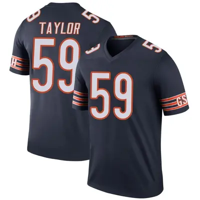 Men's Legend Carson Taylor Chicago Bears Navy Color Rush Jersey