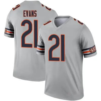 Men's Legend Darrynton Evans Chicago Bears Inverted Silver Jersey