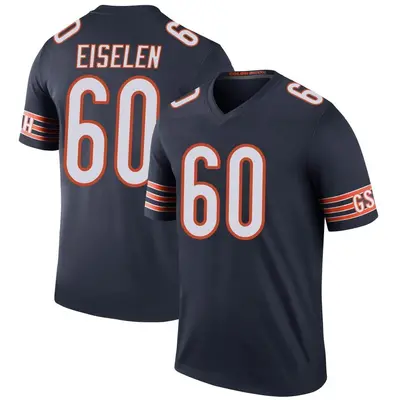 Men's Legend Dieter Eiselen Chicago Bears Navy Color Rush Jersey