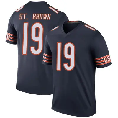 Men's Legend Equanimeous St. Brown Chicago Bears Navy Color Rush Jersey