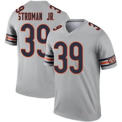 Men's Legend Greg Stroman Jr. Chicago Bears Inverted Silver Jersey