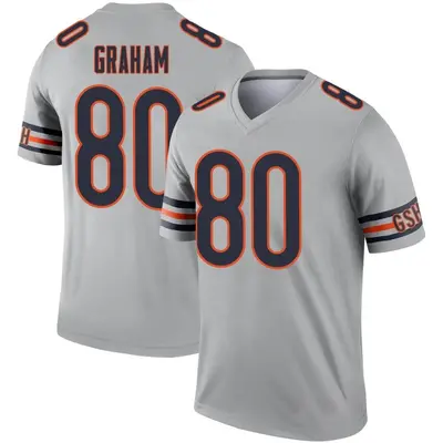 Men's Legend Jimmy Graham Chicago Bears Inverted Silver Jersey