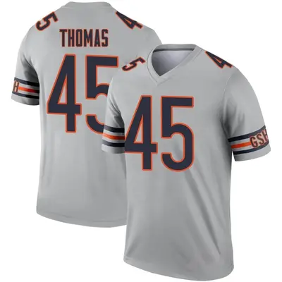 Men's Legend Joe Thomas Chicago Bears Inverted Silver Jersey