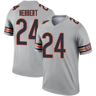Men's Legend Khalil Herbert Chicago Bears Inverted Silver Jersey