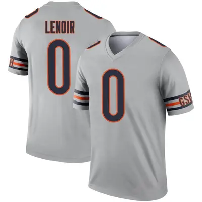 Men's Legend Landon Lenoir Chicago Bears Inverted Silver Jersey