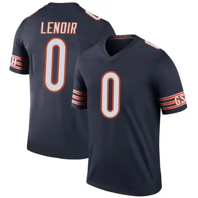 Men's Legend Landon Lenoir Chicago Bears Navy Color Rush Jersey