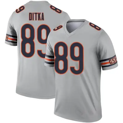 Men's Legend Mike Ditka Chicago Bears Inverted Silver Jersey