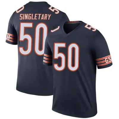 Men's Legend Mike Singletary Chicago Bears Navy Color Rush Jersey