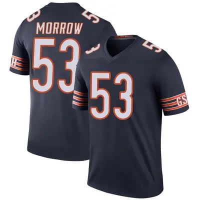 Men's Legend Nicholas Morrow Chicago Bears Navy Color Rush Jersey