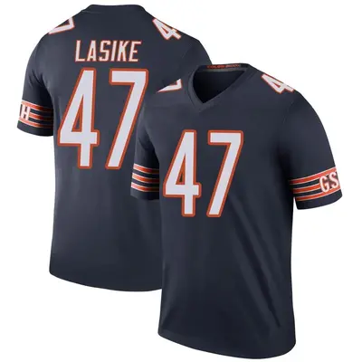 Men's Legend Paul Lasike Chicago Bears Navy Color Rush Jersey