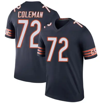 Men's Legend Shon Coleman Chicago Bears Navy Color Rush Jersey