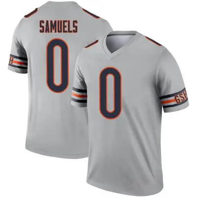 Men's Legend Stanford Samuels Chicago Bears Inverted Silver Jersey