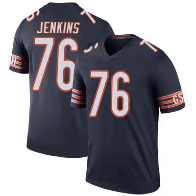 Men's Legend Teven Jenkins Chicago Bears Navy Color Rush Jersey