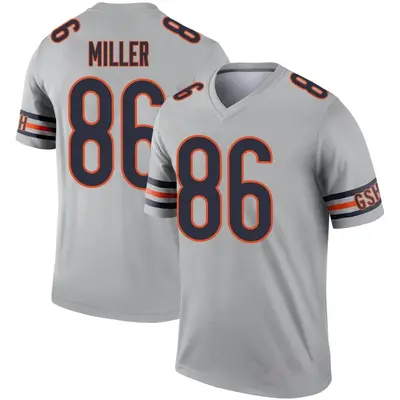 Men's Legend Zach Miller Chicago Bears Inverted Silver Jersey