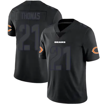 Men's Limited A.J. Thomas Chicago Bears Black Impact Jersey