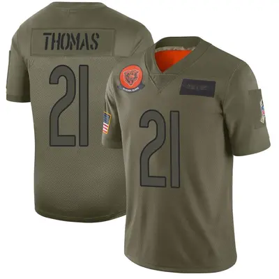 Men's Limited A.J. Thomas Chicago Bears Camo 2019 Salute to Service Jersey